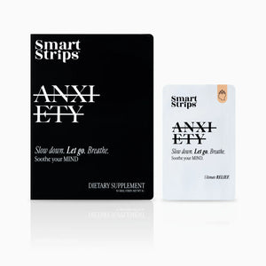 Smart Strips ANXIETY oral dissolvable strips, box and single sachet