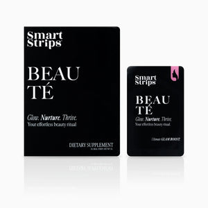 Smart Strips BEAUTÉ oral dissolvable strips, box and single sachet
