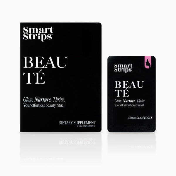 Smart Strips BEAUTÉ oral dissolvable strips, box and single sachet