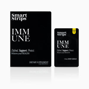 Smart Strips IMMUNE oral dissolvable strips, box and single sachet