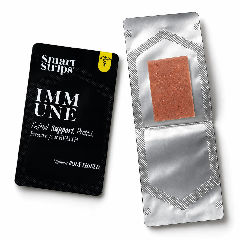 Smart Strips IMMUNE oral dissolvable strips, box and single sachet